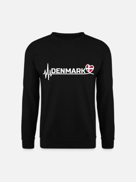 Denmark Sport Fan Fussball White - Unisex Pullover - Schwarz