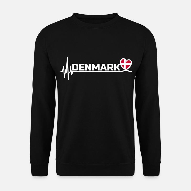 Denmark Sport Fan Fussball White - Unisex Pullover - Schwarz