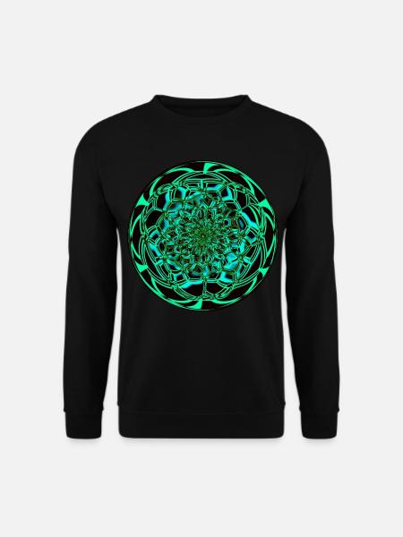 Trippy Mandala Fractal - Unisex Sweatshirt - black