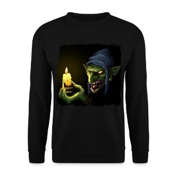 Gobelin À La Bougie - Sweat-shirt Unisexe - noir - Devant - Alina (178cm) & Michal (187cm)