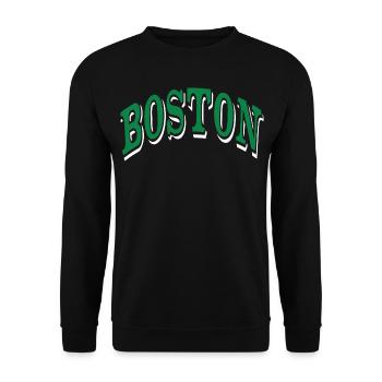 Boston - Unisex Sweatshirt - black - Front - Alina (178cm) & Michal (187cm)