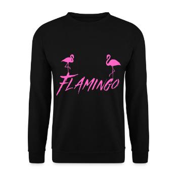 Flamant - Sweat-shirt Unisexe - noir - Devant - Alina (178cm) & Michal (187cm)