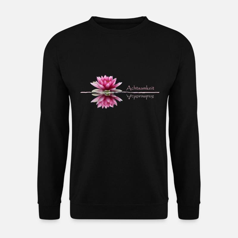 Pleine conscience, nénuphar - Sweat-shirt Unisexe - noir