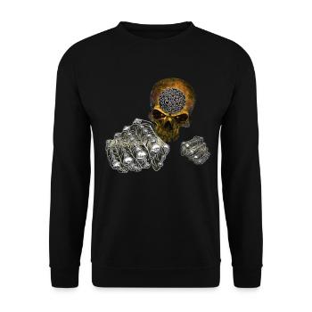 Crane Incrusté Celtic.png - Unisex Sweatshirt - black - Front - Alina (178cm) & Michal (187cm)