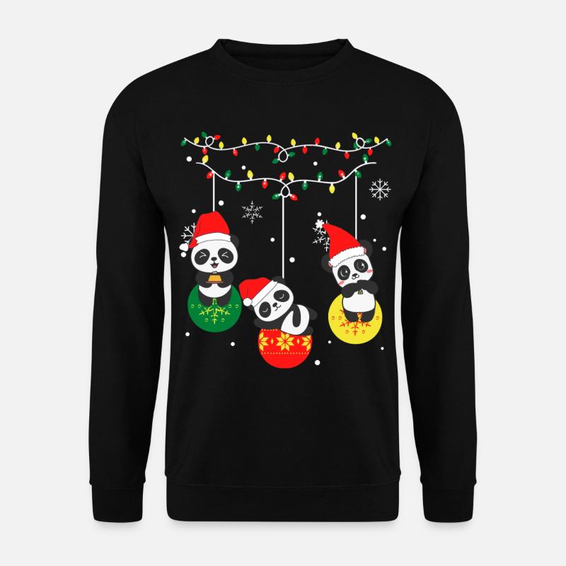 Panda Christmas - Unisex Sweatshirt - black