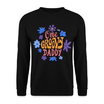 Ein grooviger Papa, Ein toller Papa - Unisex Pullover - Schwarz - Vorne - Alina (178cm) & Michal (187cm)
