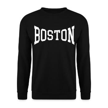 Boston - Unisex Sweatshirt - black - Front - Alina (178cm) & Michal (187cm)
