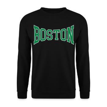 Boston - Unisex Sweatshirt - black - Front - Alina (178cm) & Michal (187cm)