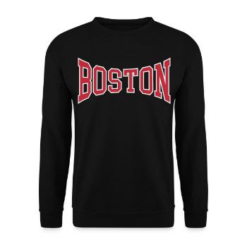 Boston - Unisex Sweatshirt - black - Front - Alina (178cm) & Michal (187cm)