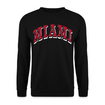 Miami - Unisex Pullover - Schwarz - Vorne - Alina (178cm) & Michal (187cm)