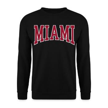 Miami - Unisex Sweatshirt - black - Front - Alina (178cm) & Michal (187cm)