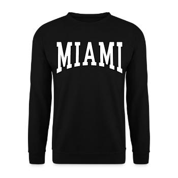 Miami - Unisex Pullover - Schwarz - Vorne - Alina (178cm) & Michal (187cm)