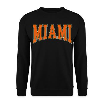 Miami - Unisex Sweatshirt - black - Front - Alina (178cm) & Michal (187cm)