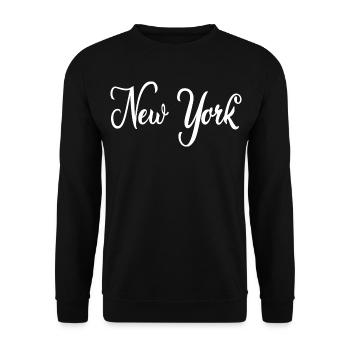 New York - Sweat-shirt Unisexe - noir - Devant - Alina (178cm) & Michal (187cm)