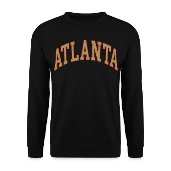 Atlanta - Sweat-shirt Unisexe - noir - Devant - Alina (178cm) & Michal (187cm)