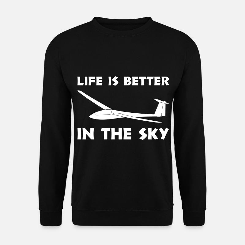 Sky Glider Life Glider Gliding - Sweat-shirt Unisexe - noir