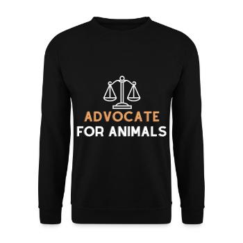 Advocate of animals - Unisex Sweatshirt - black - Front - Alina (178cm) & Michal (187cm)