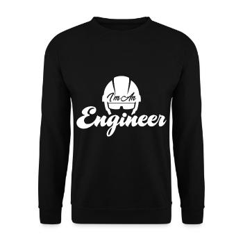 I am an engineer - Unisex Sweatshirt - black - Front - Alina (178cm) & Michal (187cm)