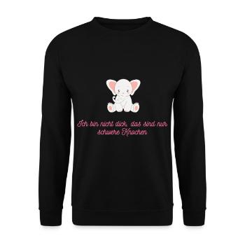 schwere Knochen - Unisex Pullover - Schwarz - Vorne - Alina (178cm) & Michal (187cm)