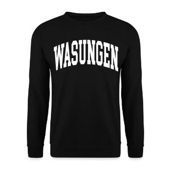 Wasungen - Unisex Sweatshirt - black - Front - Alina (178cm) & Michal (187cm)