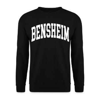 Bensheim - Unisex Pullover - Schwarz - Vorne - Alina (178cm) & Michal (187cm)