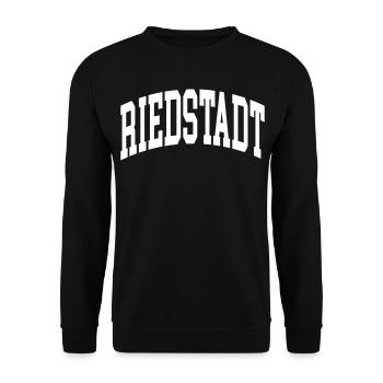Riedstadt - Unisex Pullover - Schwarz - Vorne - Alina (178cm) & Michal (187cm)