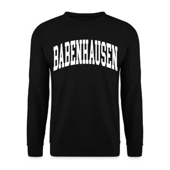 Babenhausen - Unisex Pullover - Schwarz - Vorne - Alina (178cm) & Michal (187cm)