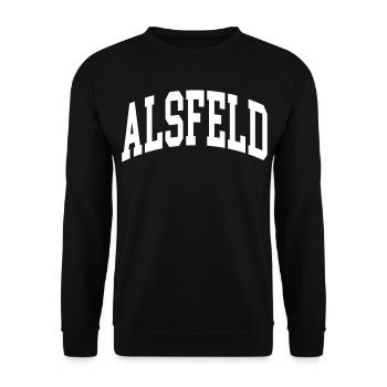 Alsfeld - Unisex Pullover - Schwarz - Vorne - Alina (178cm) & Michal (187cm)