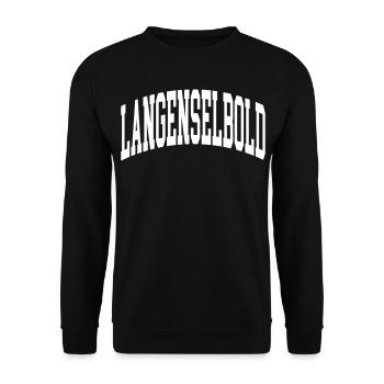 Langenselbold - Unisex Pullover - Schwarz - Vorne - Alina (178cm) & Michal (187cm)