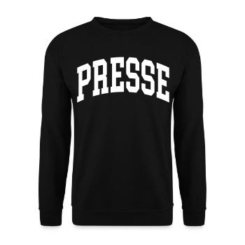 Presse - Unisex Pullover - Schwarz - Vorne - Alina (178cm) & Michal (187cm)