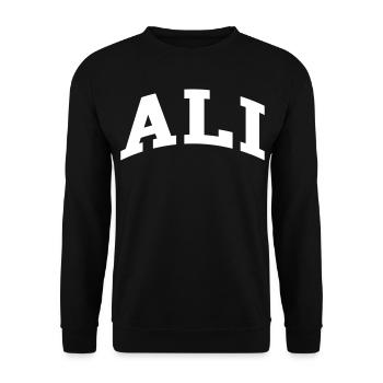 Ali - Unisex Pullover - Schwarz - Vorne - Alina (178cm) & Michal (187cm)