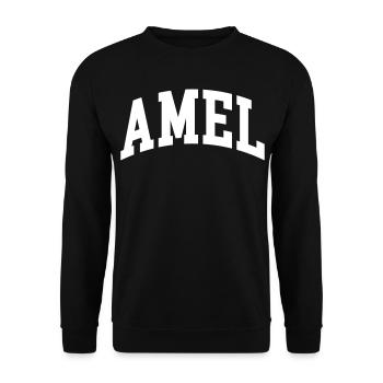 Amel - Sweat-shirt Unisexe - noir - Devant - Alina (178cm) & Michal (187cm)