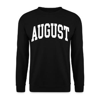 August - Unisex Pullover - Schwarz - Vorne - Alina (178cm) & Michal (187cm)