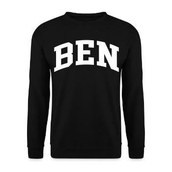 Ben - Unisex Pullover - Schwarz - Vorne - Alina (178cm) & Michal (187cm)