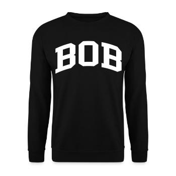 Bob - Unisex Pullover - Schwarz - Vorne - Alina (178cm) & Michal (187cm)