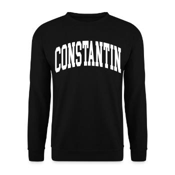 Constantin - Unisex Pullover - Schwarz - Vorne - Alina (178cm) & Michal (187cm)