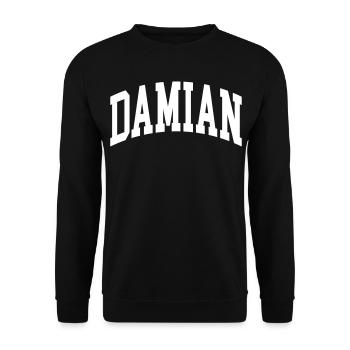 Damian - Unisex Pullover - Schwarz - Vorne - Alina (178cm) & Michal (187cm)