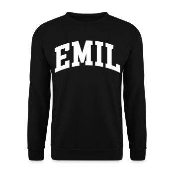 Emil - Unisex Pullover - Schwarz - Vorne - Alina (178cm) & Michal (187cm)