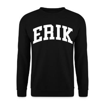 Erik - Unisex Pullover - Schwarz - Vorne - Alina (178cm) & Michal (187cm)
