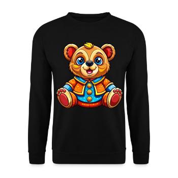 Mignon nounours - Sweat-shirt Unisexe - noir - Devant - Alina (178cm) & Michal (187cm)