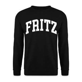 Fritz - Unisex Pullover - Schwarz - Vorne - Alina (178cm) & Michal (187cm)