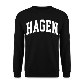 Hagen - Unisex Sweatshirt - black - Front - Alina (178cm) & Michal (187cm)