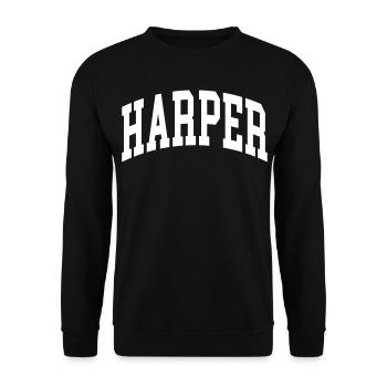 Harpiste - Sweat-shirt Unisexe - noir - Devant - Alina (178cm) & Michal (187cm)