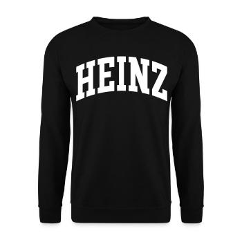 Heinz - Unisex Pullover - Schwarz - Vorne - Alina (178cm) & Michal (187cm)
