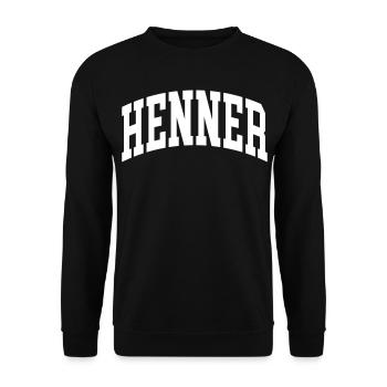 Henner - Unisex Pullover - Schwarz - Vorne - Alina (178cm) & Michal (187cm)