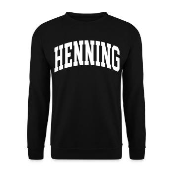Henning - Unisex Sweatshirt - black - Front - Alina (178cm) & Michal (187cm)