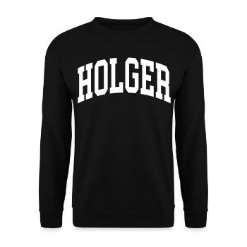 Holger (en anglais seulement) - Sweat-shirt Unisexe - noir - Devant - Alina (178cm) & Michal (187cm)