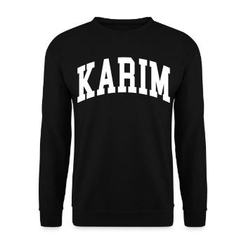 Karim - Unisex Sweatshirt - black - Front - Alina (178cm) & Michal (187cm)