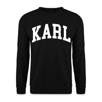 Karl - Sweat-shirt Unisexe - noir - Devant - Alina (178cm) & Michal (187cm)