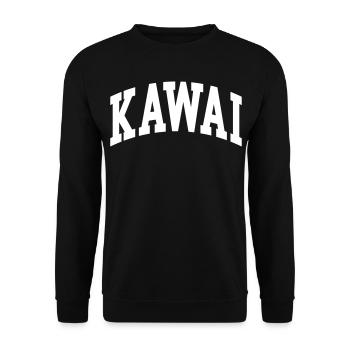 Kawai - Sweat-shirt Unisexe - noir - Devant - Alina (178cm) & Michal (187cm)